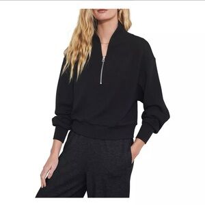 Varley Black DoubleSoft Half-Zip Top